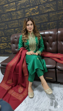 Moon Blue and Red Premium Shawl