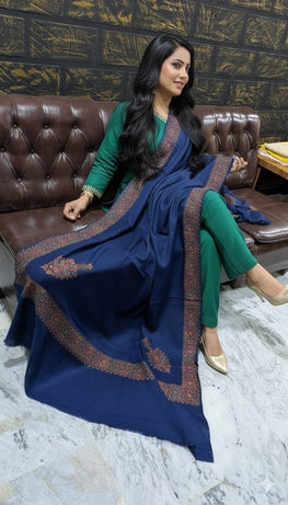 Moon Blue and Red Premium Shawl